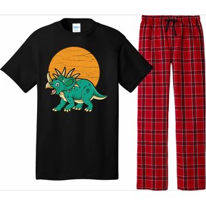 Triceratops Dinosaur Sunset Pajama Set