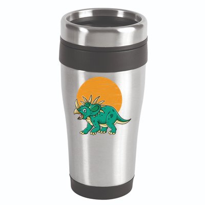 Triceratops Dinosaur Sunset 16oz Travel Tumbler