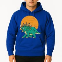 Triceratops Dinosaur Sunset Hoodie