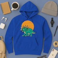 Triceratops Dinosaur Sunset Hoodie