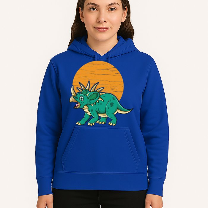 Triceratops Dinosaur Sunset Hoodie