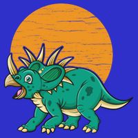 Triceratops Dinosaur Sunset Hoodie
