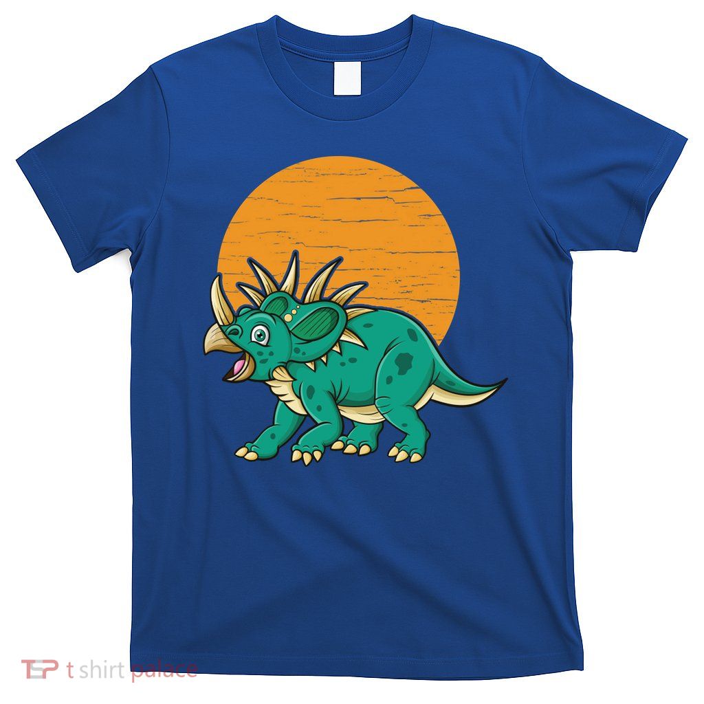 Triceratops Dinosaur Sunset T-Shirt