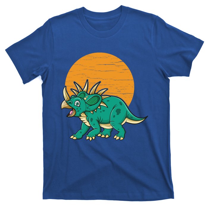 Triceratops Dinosaur Sunset T-Shirt