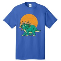 Triceratops Dinosaur Sunset Tall T-Shirt