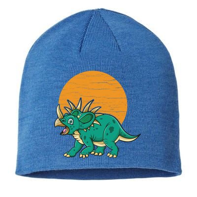 Triceratops Dinosaur Sunset Sustainable Beanie