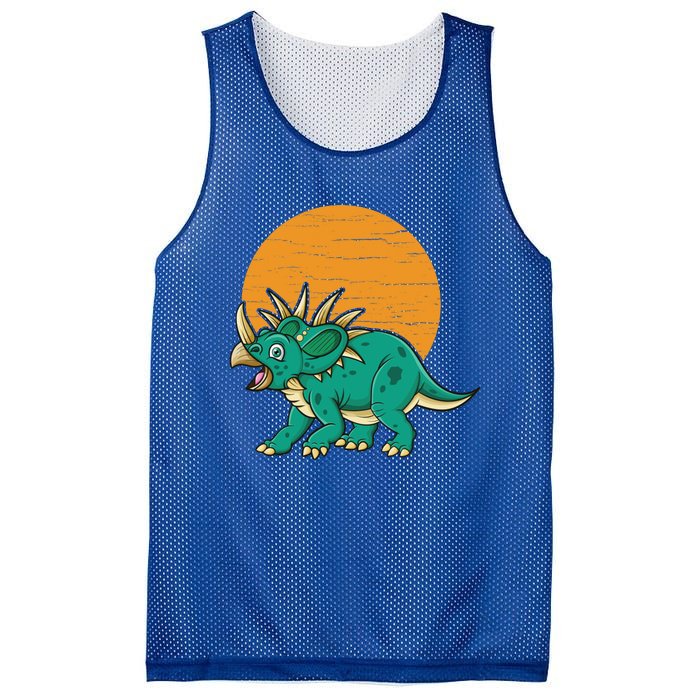 Triceratops Dinosaur Sunset Mesh Reversible Basketball Jersey Tank