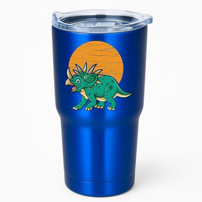 Triceratops Dinosaur Sunset Tumbler