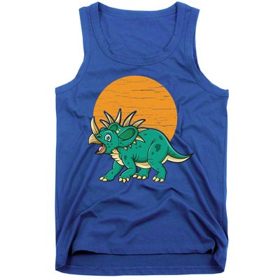 Triceratops Dinosaur Sunset Tank Top