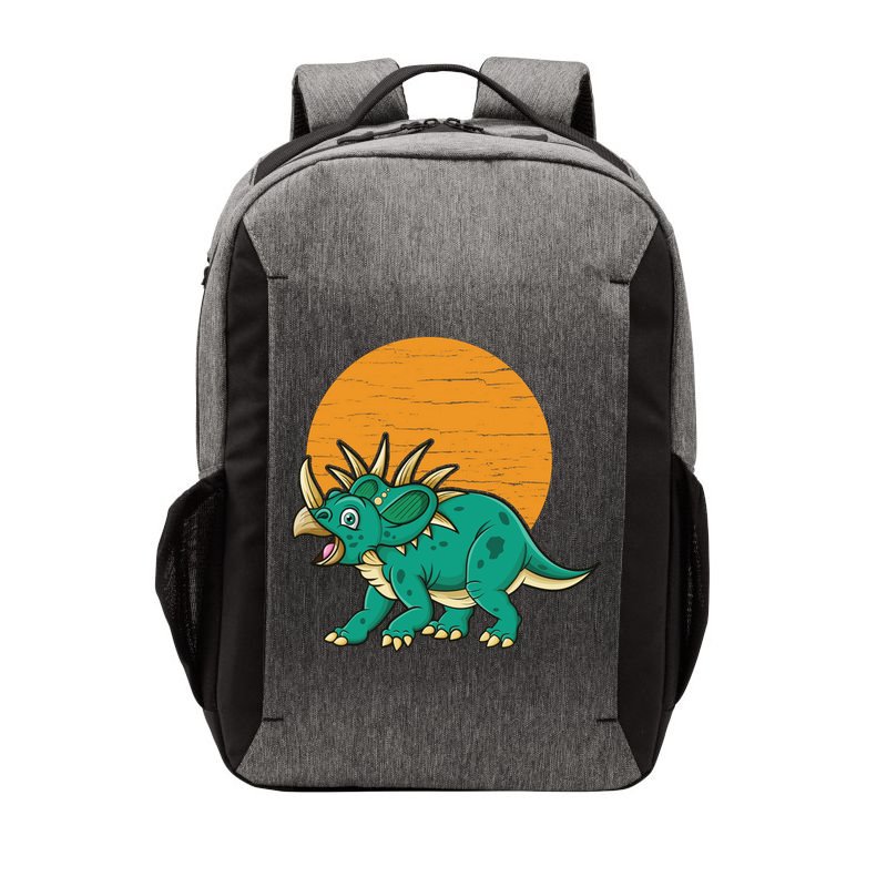 Triceratops Dinosaur Sunset Vector Backpack