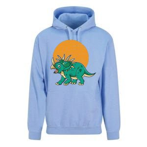 Triceratops Dinosaur Sunset Unisex Surf Hoodie