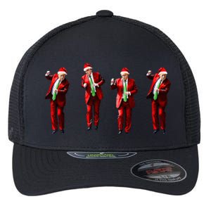 Trump Dance Santa Claus Christmas Xmas Pajamas Holiday Flexfit Unipanel Trucker Cap