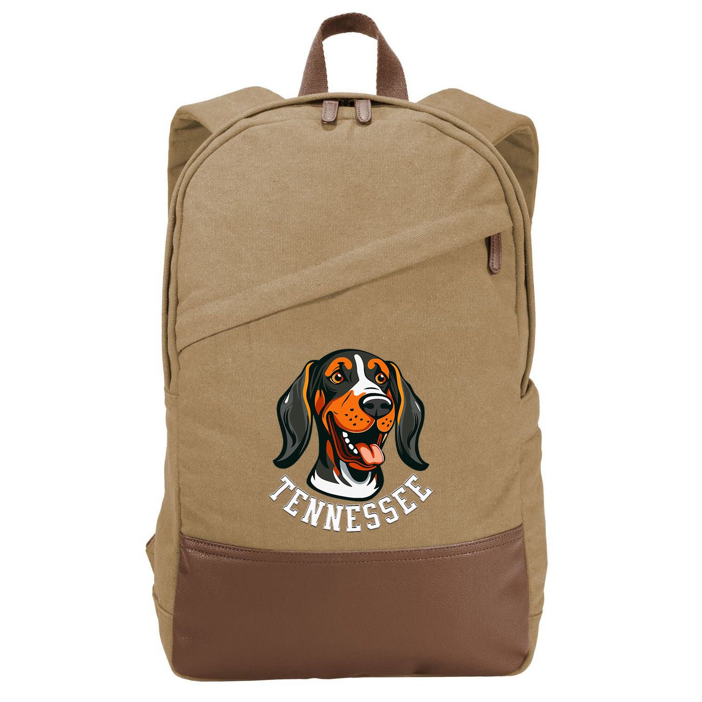 Tennessee Dog Sport Lovers Tennessee Fan Coonhound Cotton Canvas Backpack