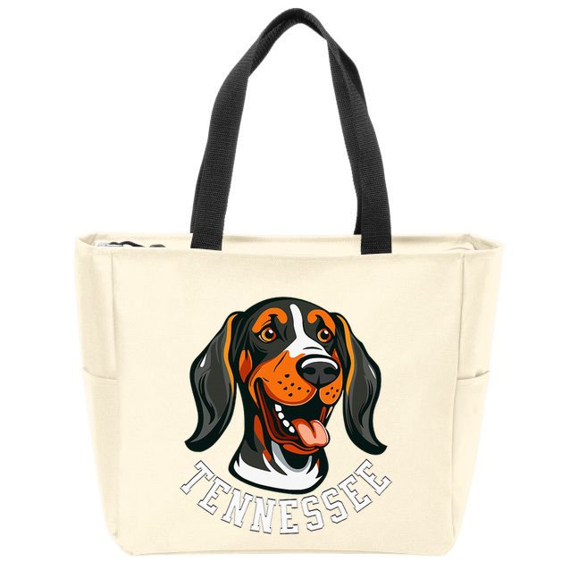 Tennessee Dog Sport Lovers Tennessee Fan Coonhound Zip Tote Bag