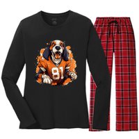 Tennessee Dog Sport Lovers Tennessee Tri Stars Women's Long Sleeve Flannel Pajama Set 