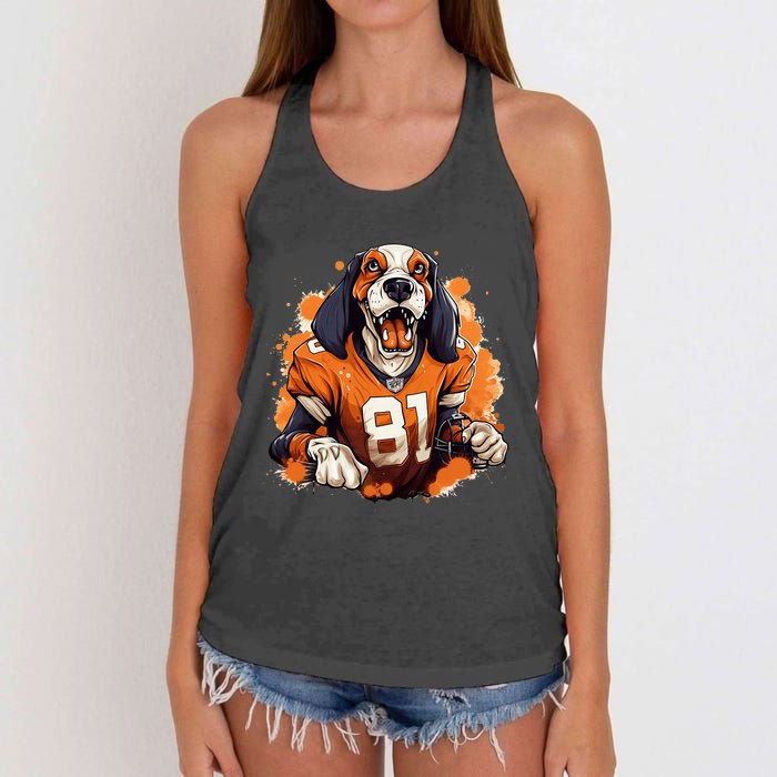 Tennessee Dog Sport Lovers Tennessee Tri Stars Women's Knotted Racerback Tank