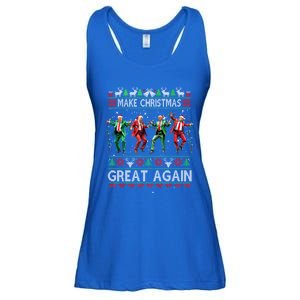 Trump Dance Santa Funny Gift Make Christmas Great Again Xmas 2024 Gift Ladies Essential Flowy Tank