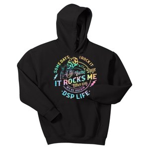 Tie Dye Some Days I Rock It Some Days It Rocks Me Dsp Life Kids Hoodie