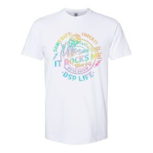 Tie Dye Some Days I Rock It Some Days It Rocks Me Dsp Life Softstyle CVC T-Shirt