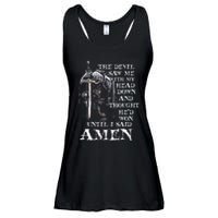 The Devil Saw Me With My Head Down And Thought HeD Won Ladies Essential Flowy Tank