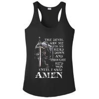 The Devil Saw Me With My Head Down And Thought HeD Won Ladies PosiCharge Competitor Racerback Tank