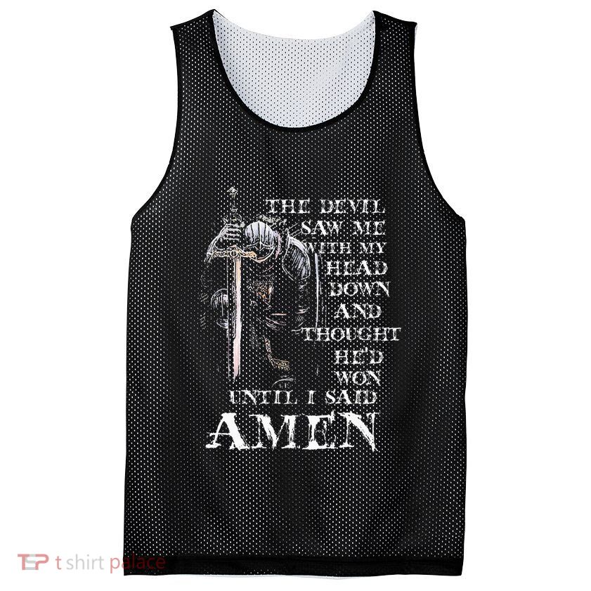 The Devil Saw Me With My Head Down And Thought HeD Won Mesh Reversible Basketball Jersey Tank