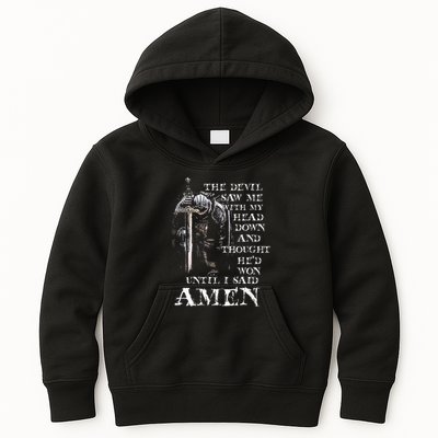 The Devil Saw Me With My Head Down And Thought HeD Won Kids Hoodie
