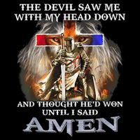 The Devil Saw Me With My Head Down Thought He Won Cropped Pullover Crew