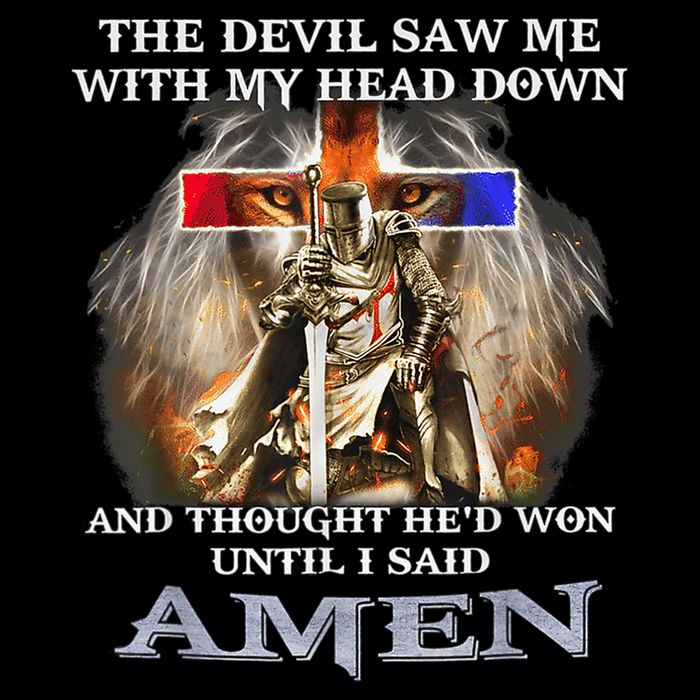 The Devil Saw Me With My Head Down Thought He Won Cropped Pullover Crew