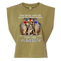 The Devil Saw Me With My Head Down Thought He Won Garment-Dyed Women's Muscle Tee