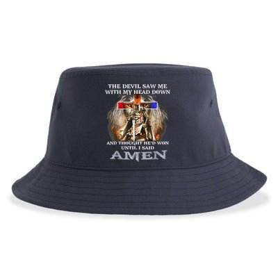 The Devil Saw Me With My Head Down Thought He Won Sustainable Bucket Hat