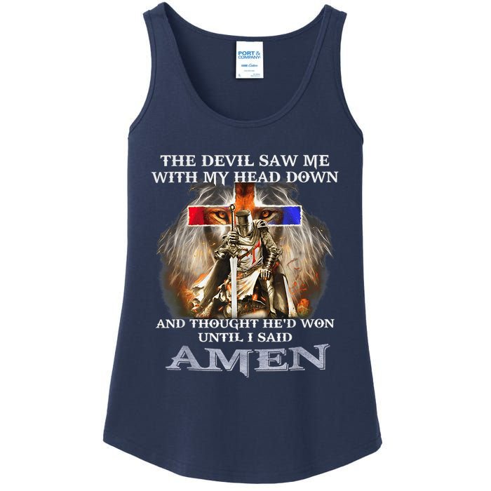 The Devil Saw Me With My Head Down Thought He Won Ladies Essential Tank