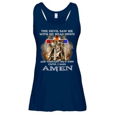 The Devil Saw Me With My Head Down Thought He Won Ladies Essential Flowy Tank