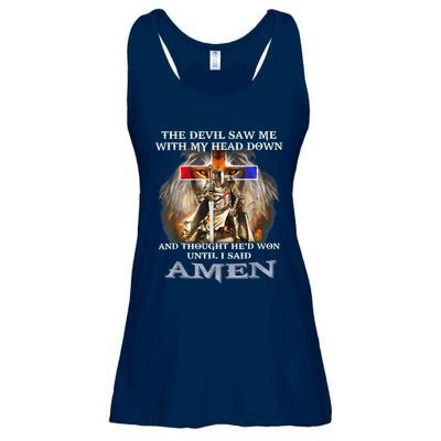 The Devil Saw Me With My Head Down Thought He Won Ladies Essential Flowy Tank