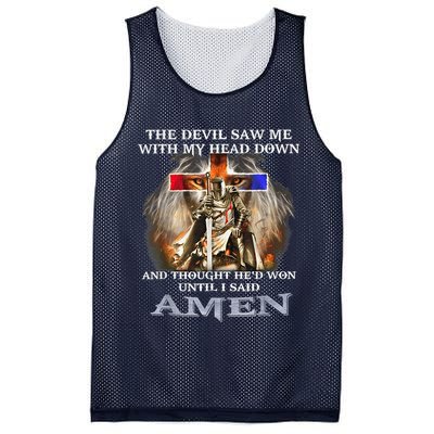 The Devil Saw Me With My Head Down Thought He Won Mesh Reversible Basketball Jersey Tank