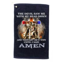 The Devil Saw Me With My Head Down Thought He Won Golf Towel