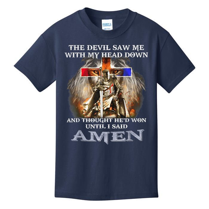 The Devil Saw Me With My Head Down Thought He Won Kids T-Shirt