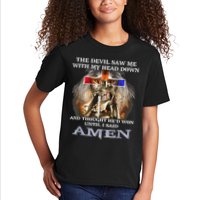 The Devil Saw Me With My Head Down Thought He Won Kids T-Shirt