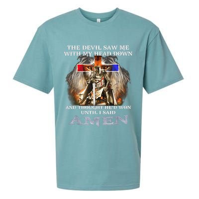 The Devil Saw Me With My Head Down Thought He Won Sueded Cloud Jersey T-Shirt