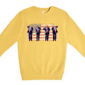 Trump Dance Save America Trump 2024 Trump 45 47 Funny Trump Gift Premium Crewneck Sweatshirt