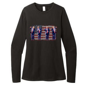 Trump Dance Save America Trump 2024 Trump 45 47 Funny Trump Gift Womens CVC Long Sleeve Shirt