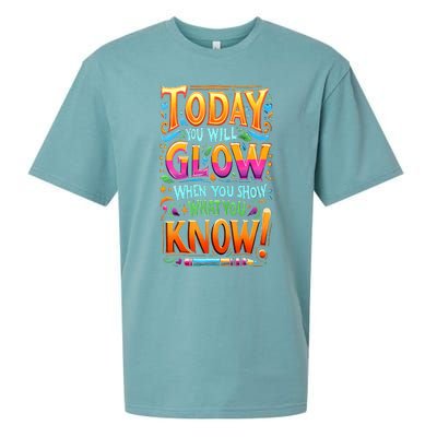 Testing Day Show What You Know Teacher Do Not Stress Sueded Cloud Jersey T-Shirt