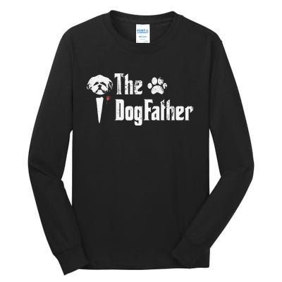 The Dogfather Shih Tzu Dog Dad Father's Day Gift Tall Long Sleeve T-Shirt