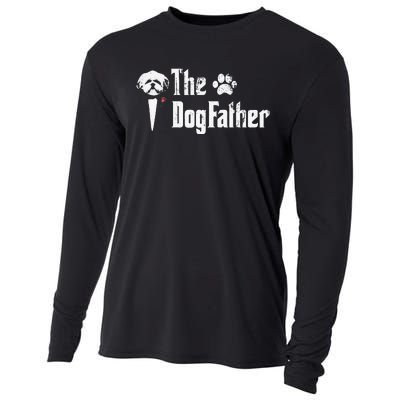 The Dogfather Shih Tzu Dog Dad Father's Day Gift Cooling Performance Long Sleeve Crew