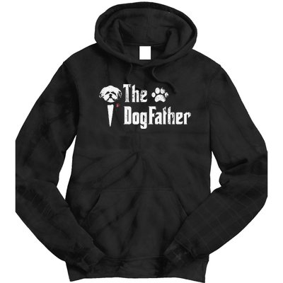 The Dogfather Shih Tzu Dog Dad Father's Day Gift Tie Dye Hoodie