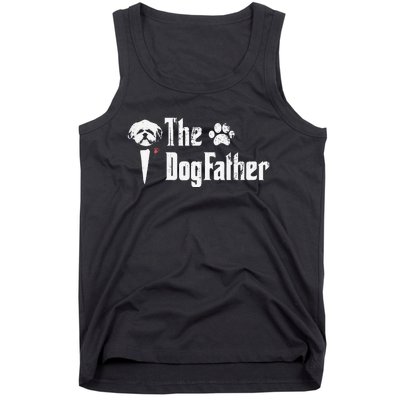 The Dogfather Shih Tzu Dog Dad Father's Day Gift Tank Top