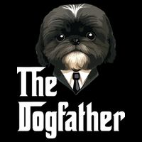 The Dogfather Shih Tzu Dad Shih Tzu Papa Funny Dog Owner 16 in Basic Backpack