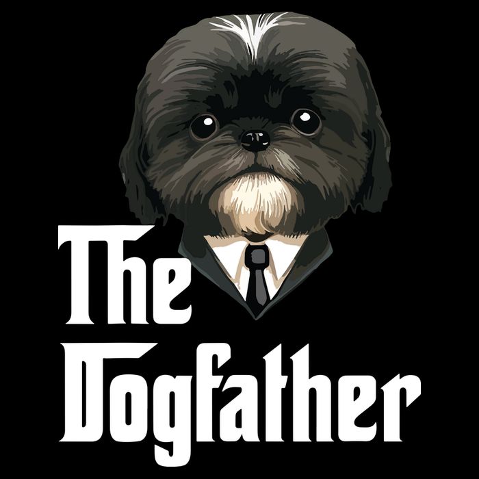The Dogfather Shih Tzu Dad Shih Tzu Papa Funny Dog Owner 16 in Basic Backpack