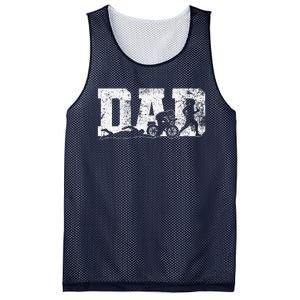 Triathlon Dad Swim Bike Run Fathers Day Mesh Reversible Basketball Jersey Tank