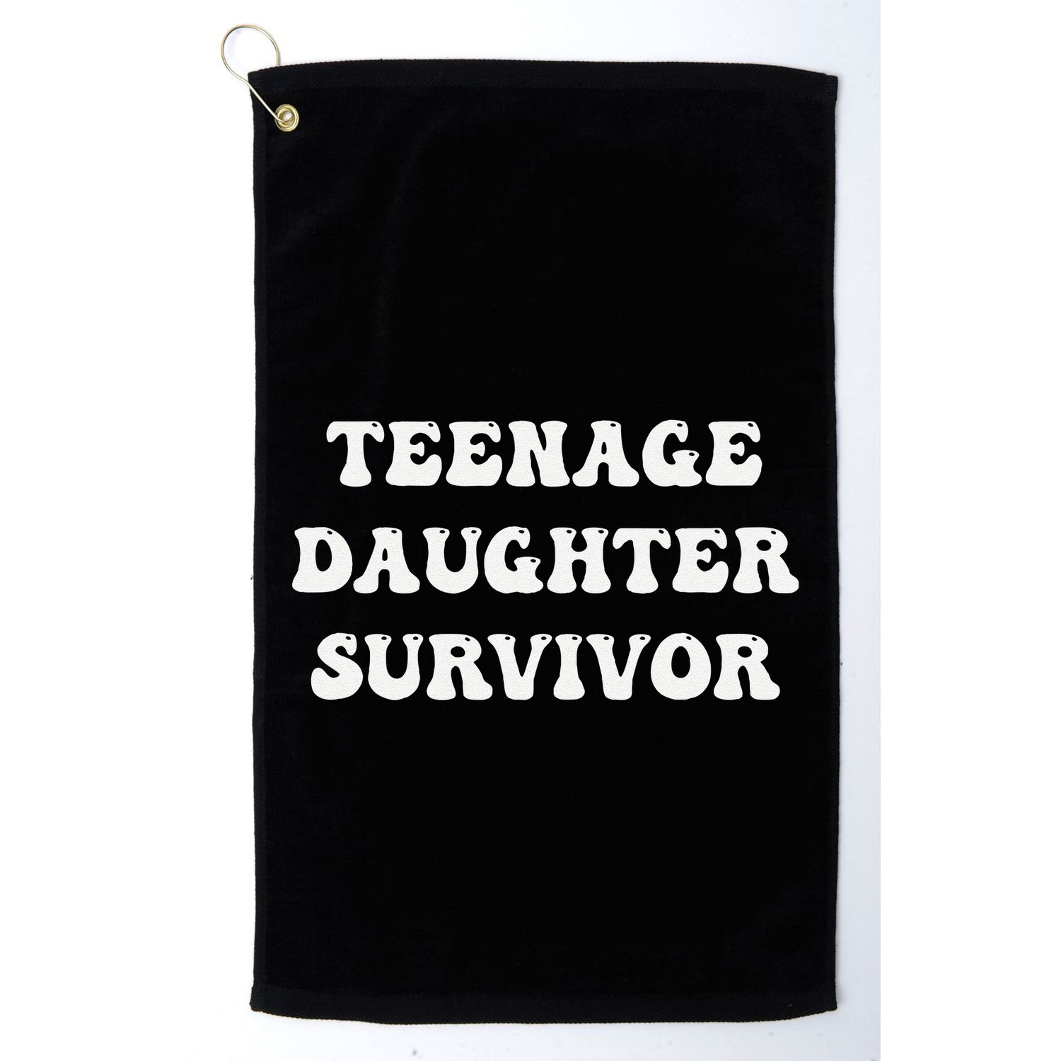 Teenage Daughter Survivor Teenager Dad Mom Groovy FatherS Golf Towel